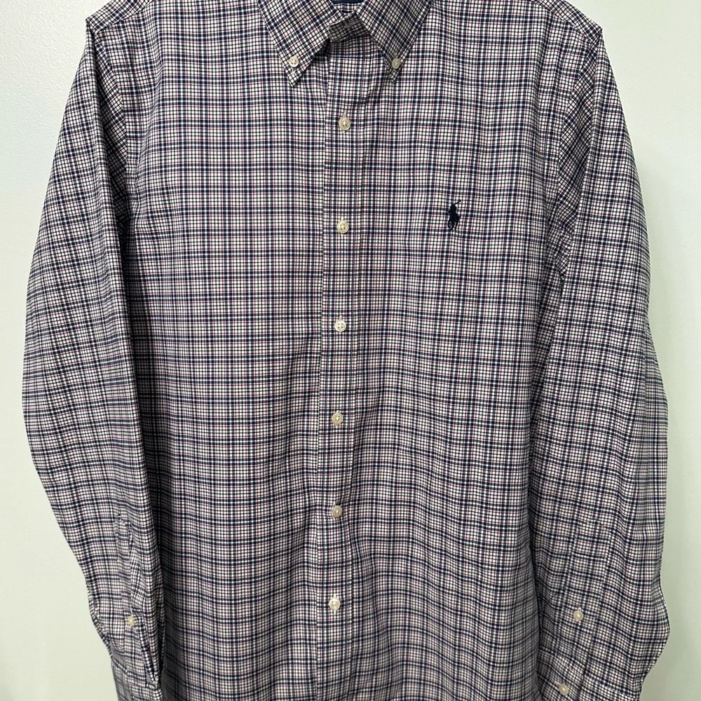 Ralph Lauren Men's Casual Plaid Shirt M EUC - Picture 5 of 8